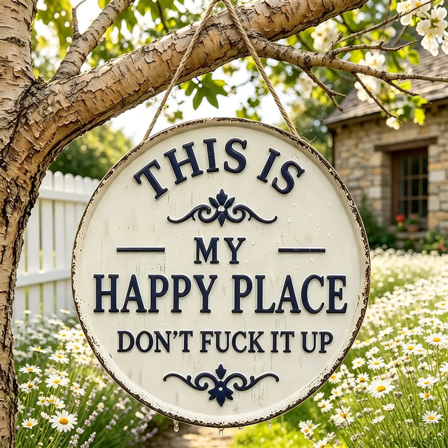 This Is Our Happy Place Metal Wall Sign