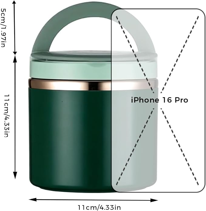 TYIIMAX™ Stainless Steel Insulated Lunch Box with Handle – Leakproof Stackable Food Container for Office, School & Travel