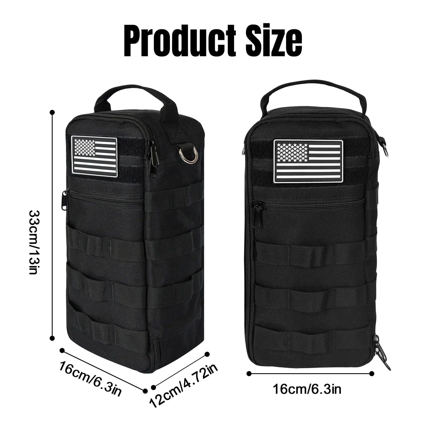 Portable Tool Bag, Heavy Duty Tool Pouch Bag with Shoulder Strap (Tools not Included)