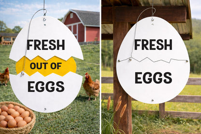🥚Farm Fresh Eggs Metal Sign - Rustic Farmhouse Decor for Coop & Market🏠🐔