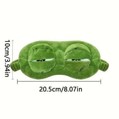 3D Cute Frog Sleep Eye Mask | Soft Plush & Cotton for Travel & Stress Relief