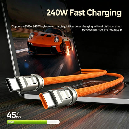 240W USB-C Lanyard Charging Cable – 2-in-1 Phone Strap & Fast Charger