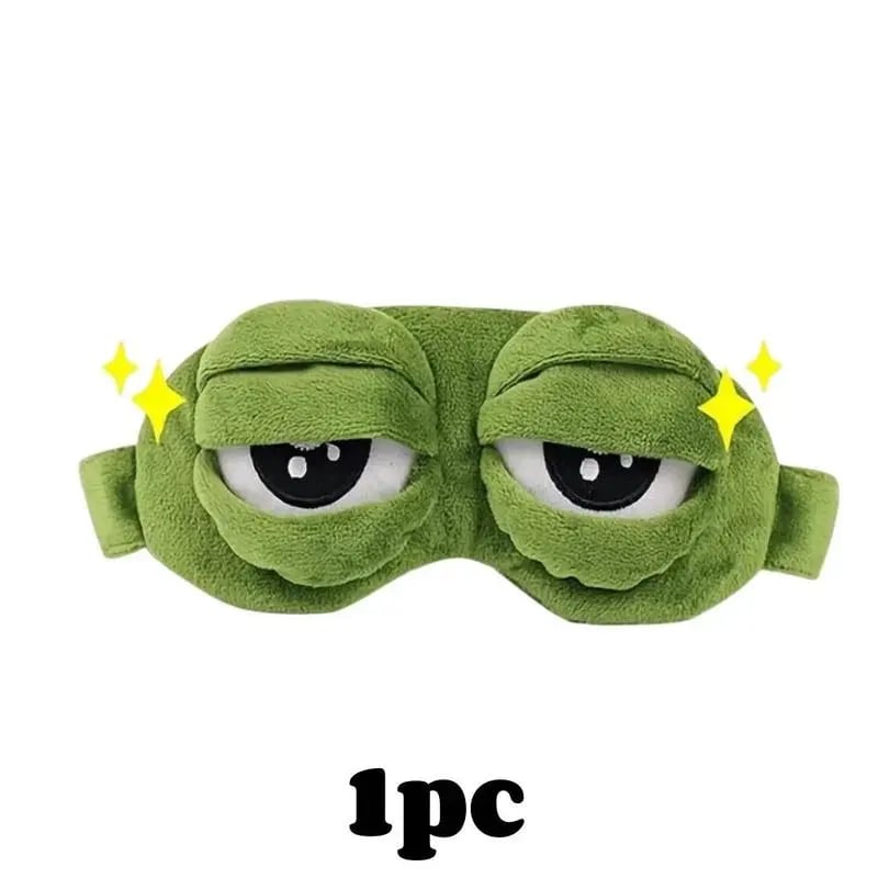3D Cute Frog Sleep Eye Mask | Soft Plush & Cotton for Travel & Stress Relief