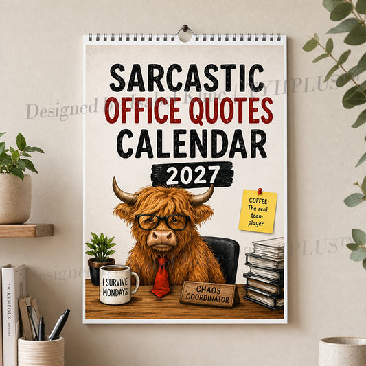 😏 Sarcastic Office Quotes 2027 Wall Calendar