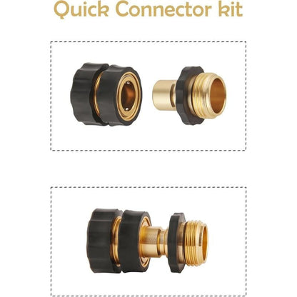 Garden Hose Quick Connector, 3/4 Inch Male and Female Garden Hose Fitting Quick Connector