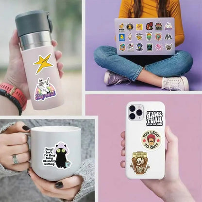 ✨130pcs Funny Stickers for Adults – Prank Meme (Dirty) Hilarious Sticker Pack(Waterproof & No Residue)