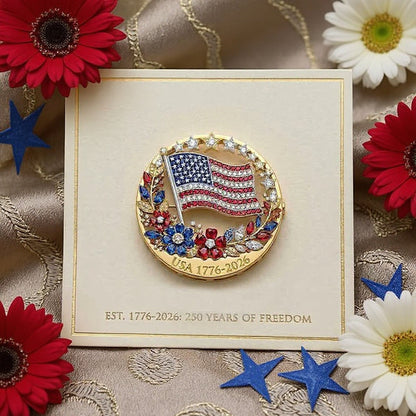 US 250th Anniversary Enamel Brooch Pin