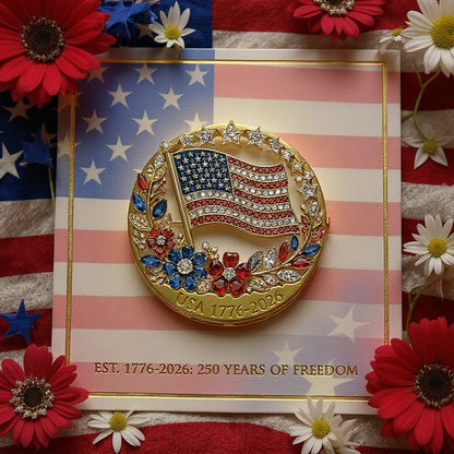 US 250th Anniversary Enamel Brooch Pin