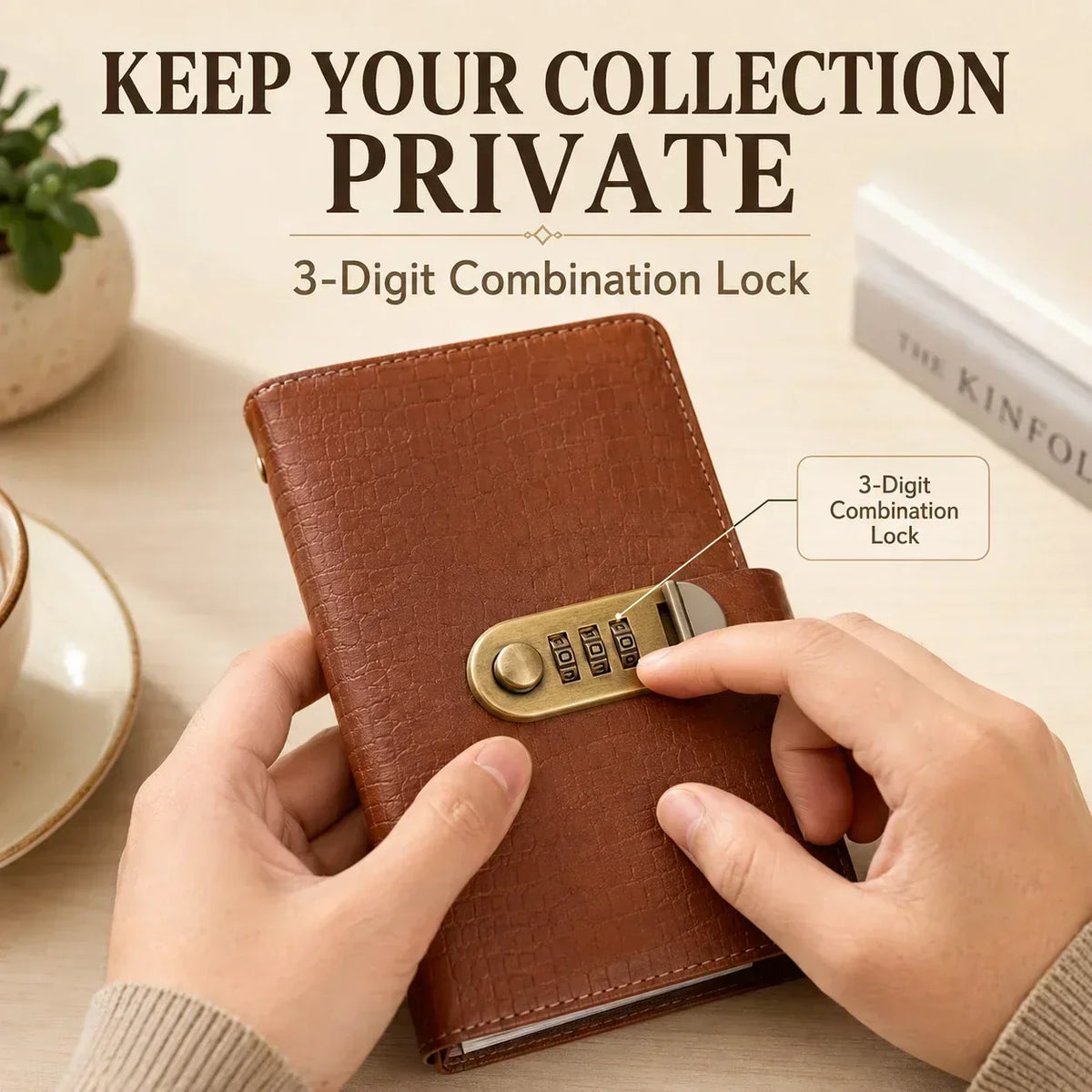 A6 savings notebook,3-DigitResettable Password Lock