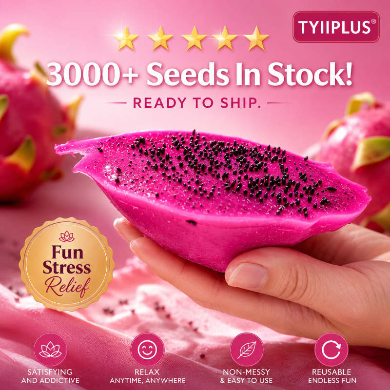 TYIIMAX™ Dragon Fruit Slime Picking Sensory Toy with Tweezers – Reusable Stress Relief Fidget Toy for Adults & Teens