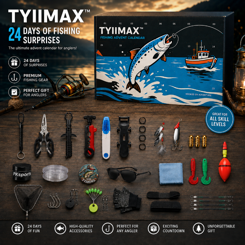 TYIIMAX™ Fishing Advent Calendar – 24-Day Fishing Gift Set