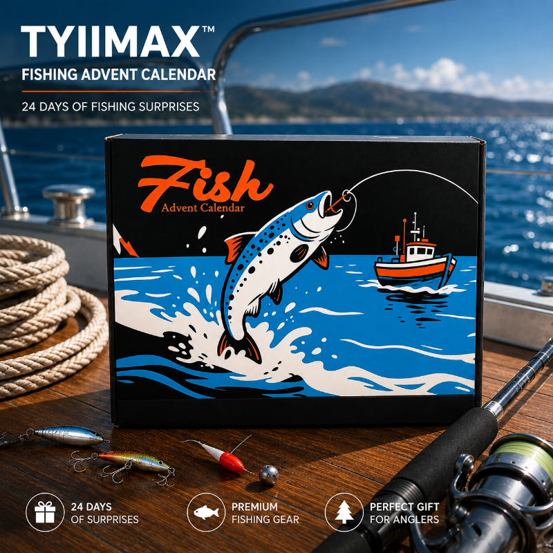 TYIIMAX™ Fishing Advent Calendar – 24-Day Fishing Gift Set