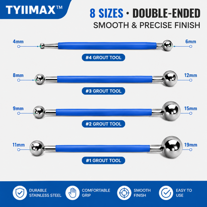 TYIIMAX™ Double-Ended Grout Finishing Tool – Tile Joint Caulking & Grout Smoothing Tool