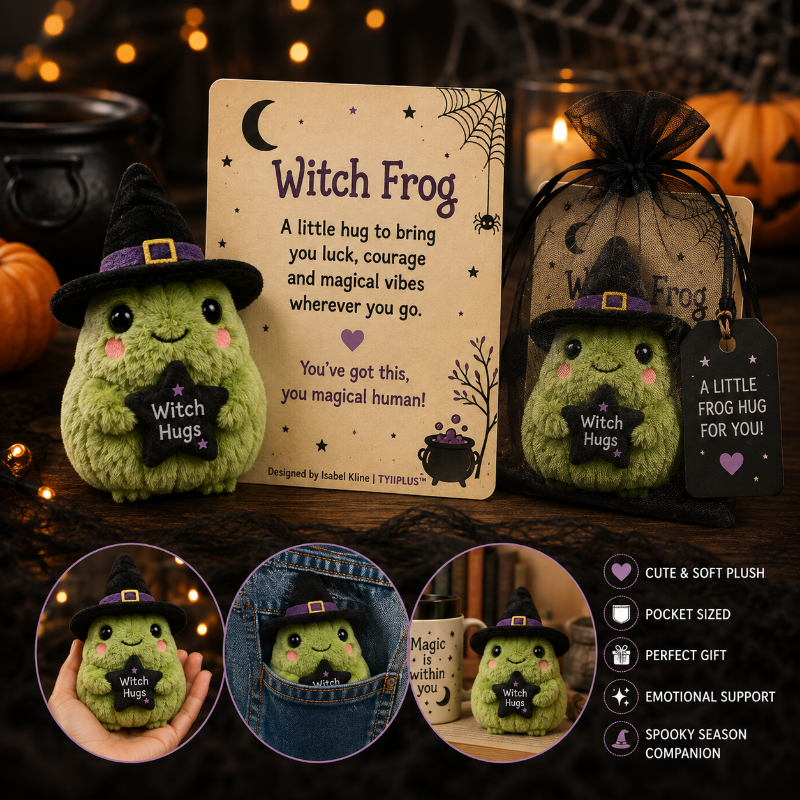 Halloween Pocket Hug™ Plush | Witch Frog & Emotional Support Pumpkin | Designed by Isabel Kline | TYIIPLUS™