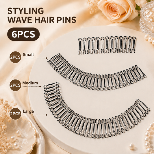 6PCS Hair Finishing Fixer Waver Comb