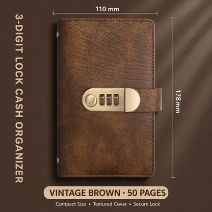A6 savings notebook,3-DigitResettable Password Lock