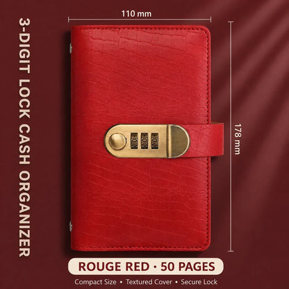 A6 savings notebook,3-DigitResettable Password Lock