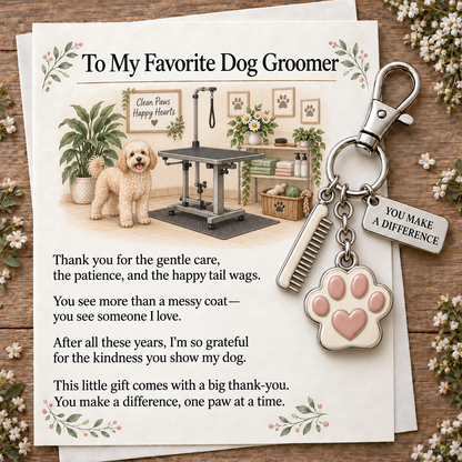 ✨ The 'You Make a Difference' Appreciation Gift Set – Keychain & Greeting Card ✨