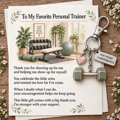 ✨ The 'You Make a Difference' Appreciation Gift Set – Keychain & Greeting Card ✨