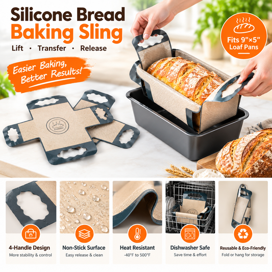 Tyiimax™ Silicone Bread Baking Sling with 4 Handles