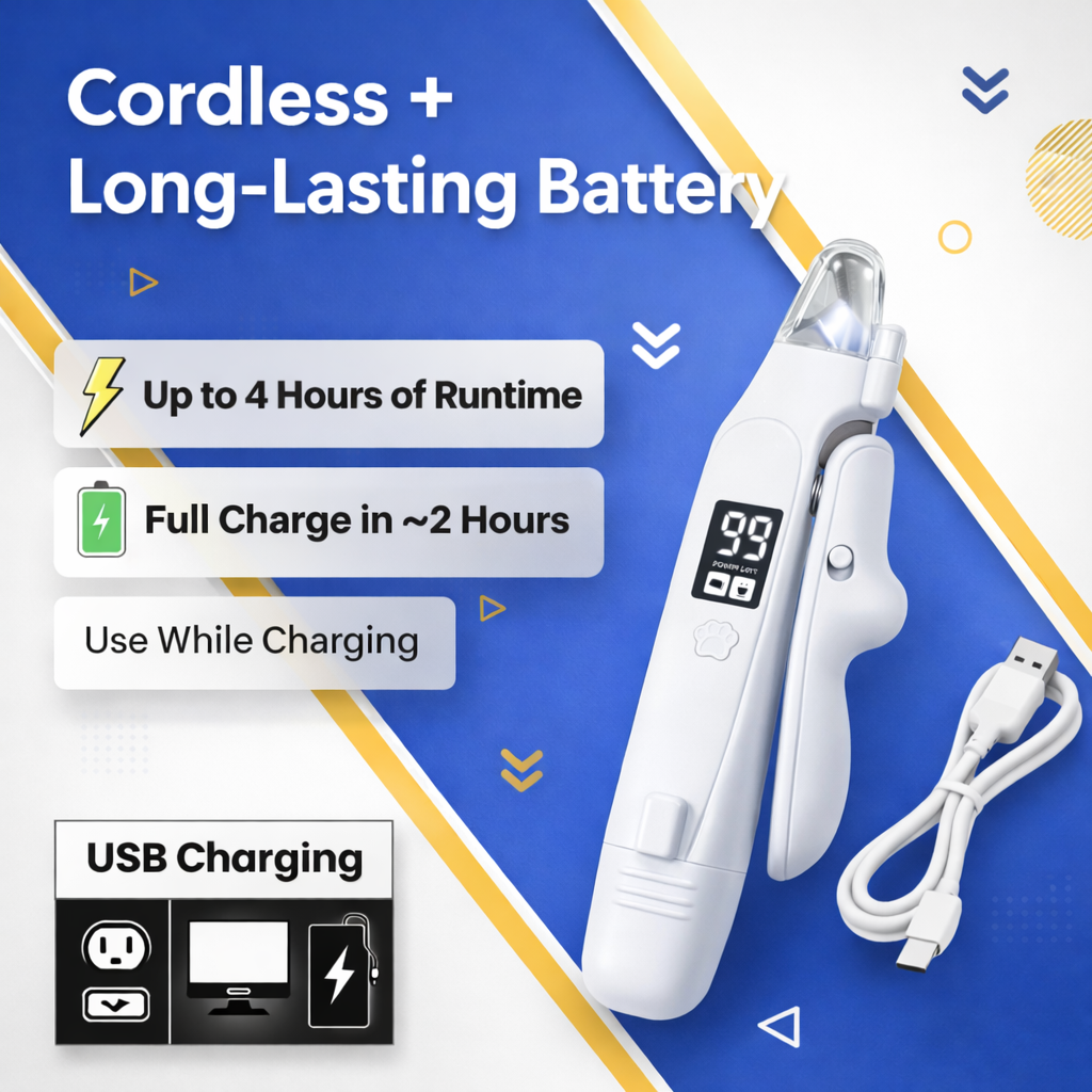 2-in-1 LED Pet Nail Clipper & Grinder