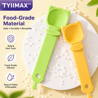 TYIIMAX™ Cat Squeeze Feeding Spoons – One-Handed Wet Food & Treat Dispenser, Reusable Cat Food Feeder, 3-Pack