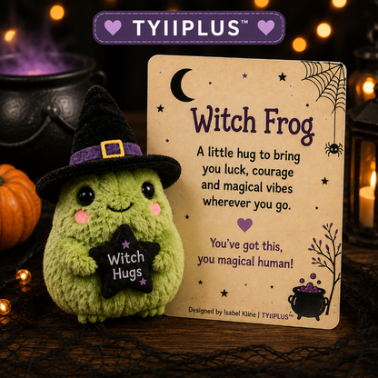 Halloween Pocket Hug™ Plush | Witch Frog & Emotional Support Pumpkin | Designed by Isabel Kline | TYIIPLUS™