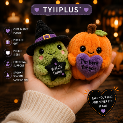 Halloween Pocket Hug™ Plush | Witch Frog & Emotional Support Pumpkin | Designed by Isabel Kline | TYIIPLUS™