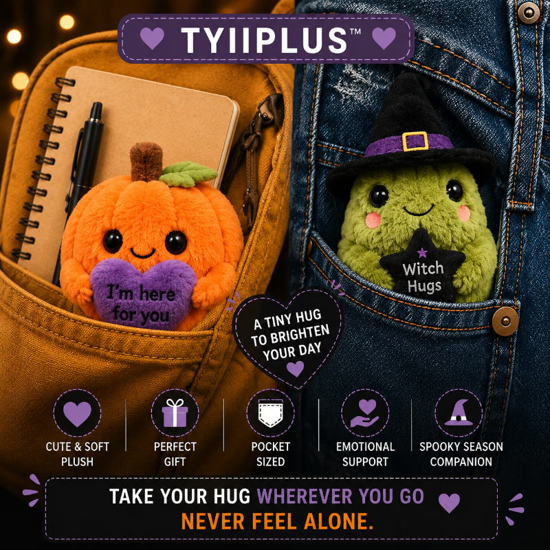Halloween Pocket Hug™ Plush | Witch Frog & Emotional Support Pumpkin | Designed by Isabel Kline | TYIIPLUS™