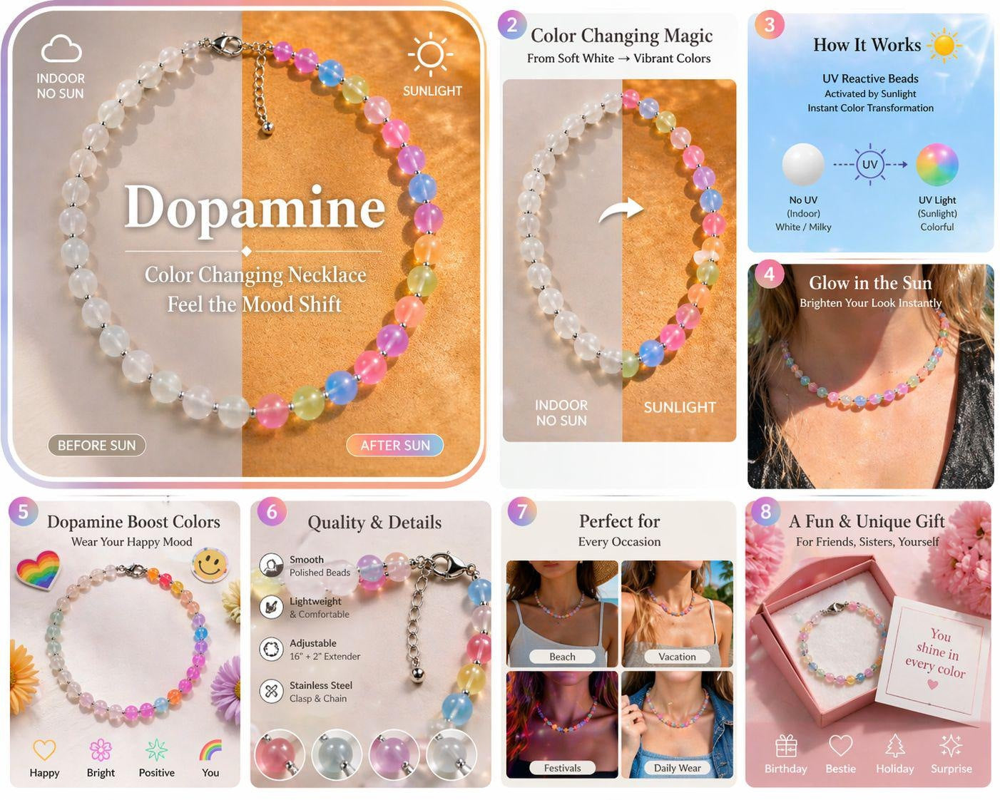 💕 Dopamine UV Color Magic Bracelet