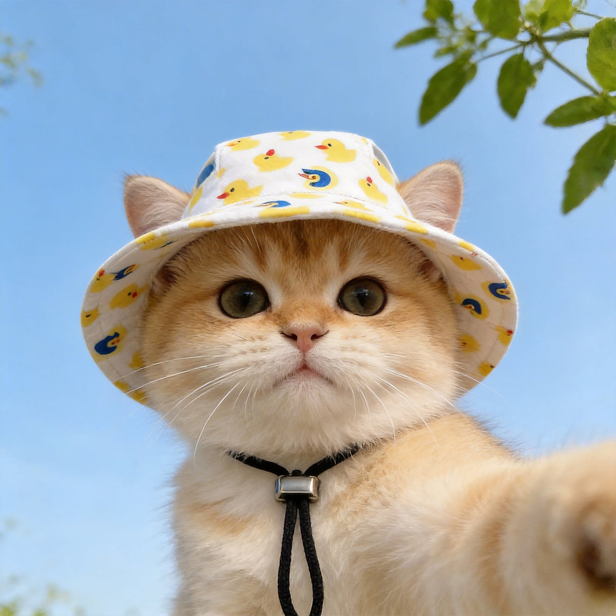 🐾 Cute Printed Pet Bucket Hat – Breathable Sun Hat for Dogs & Cats