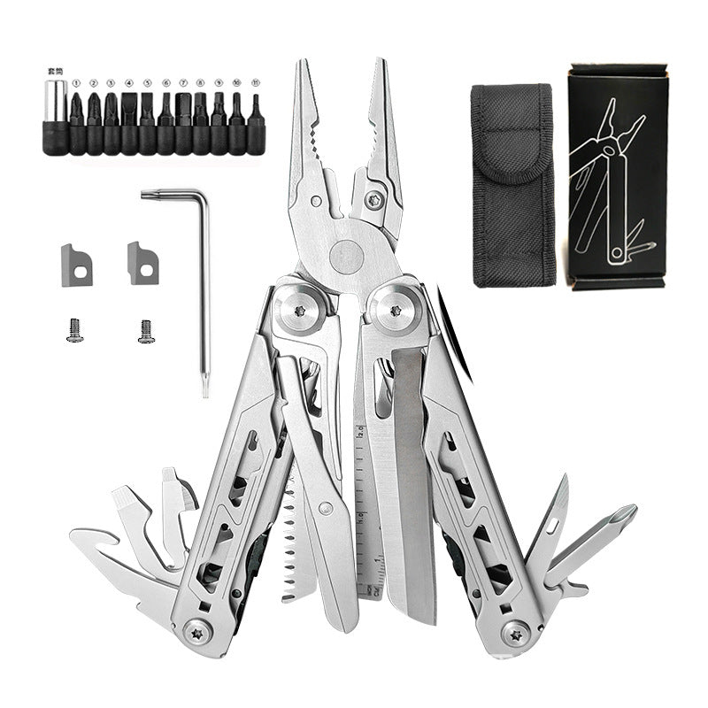 TYIIMAX™ 28-in-1 Multitool with Large Scissors | Compact Outdoor Tool for Camping & Repairs