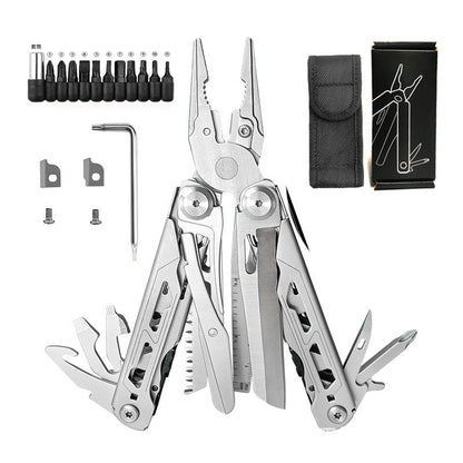 TYIIMAX™ 28-in-1 Multitool with Large Scissors | Compact Outdoor Tool for Camping & Repairs