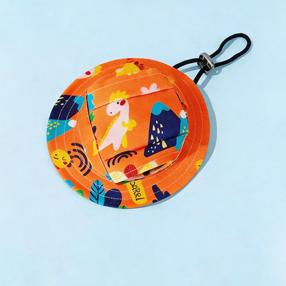 🐾 Cute Printed Pet Bucket Hat – Breathable Sun Hat for Dogs & Cats