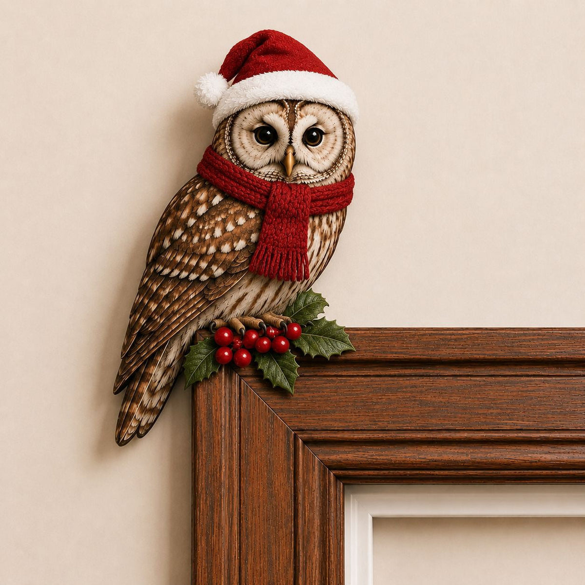 🐦 Bird Wooden Door Topper – Decorative Bird & Christmas Door Accent
