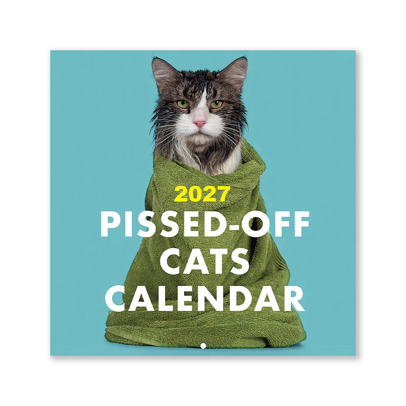 PISSED-OFF CATS 2027 Wall Calendar - Funny Gift for Cat Lovers