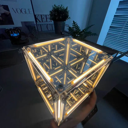 Infinite Abyss Cube – 4D RGB Mirror Lamp, Wireless & Touch Control