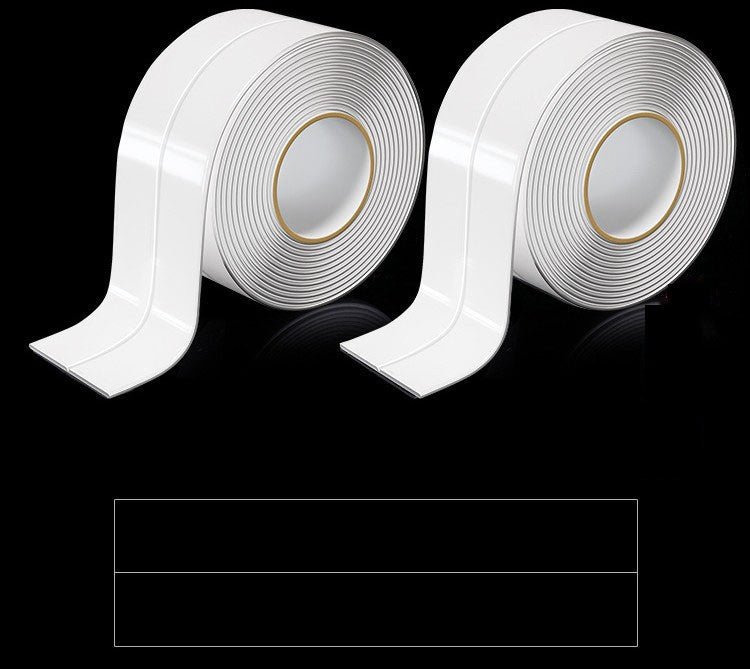 Waterproof Acrylic Caulk Tape – 2 Rolls, Cuttable, 10.5ft x 1.4in, with Sealing Tool – For Bath, Toilet, Sink & Kitchen