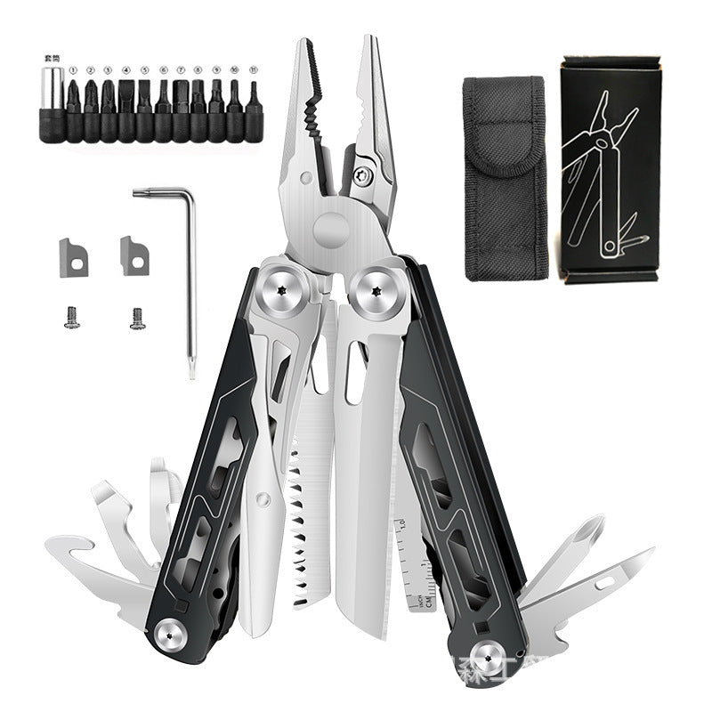 TYIIMAX™ 28-in-1 Multitool with Large Scissors | Compact Outdoor Tool for Camping & Repairs
