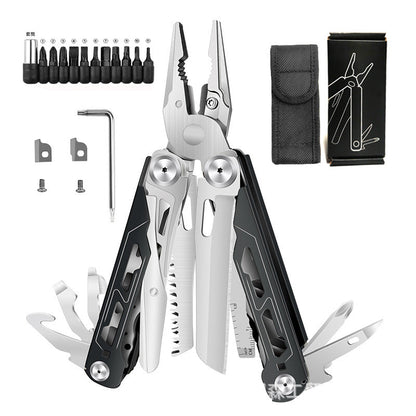 TYIIMAX™ 28-in-1 Multitool with Large Scissors | Compact Outdoor Tool for Camping & Repairs