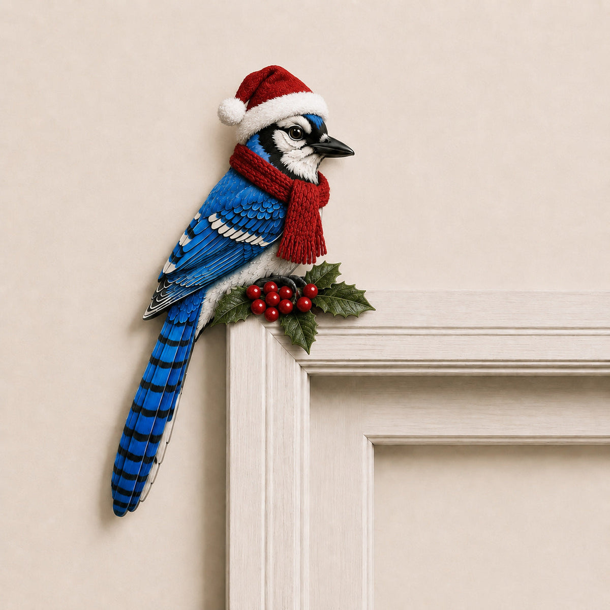 🐦 Bird Wooden Door Topper – Decorative Bird & Christmas Door Accent