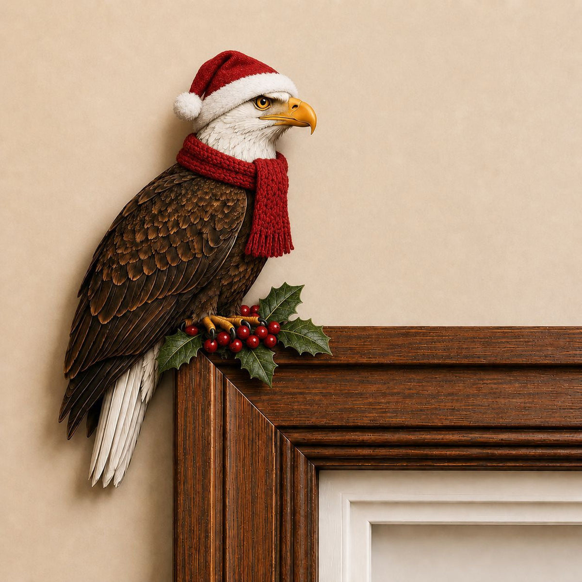 🐦 Bird Wooden Door Topper – Decorative Bird & Christmas Door Accent
