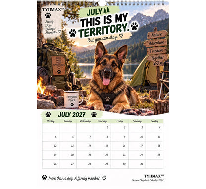 TYIIMAX™ German Shepherd Calendar 2027 – Funny 12-Month Wall Calendar for German Shepherd Lovers & Dog Owners