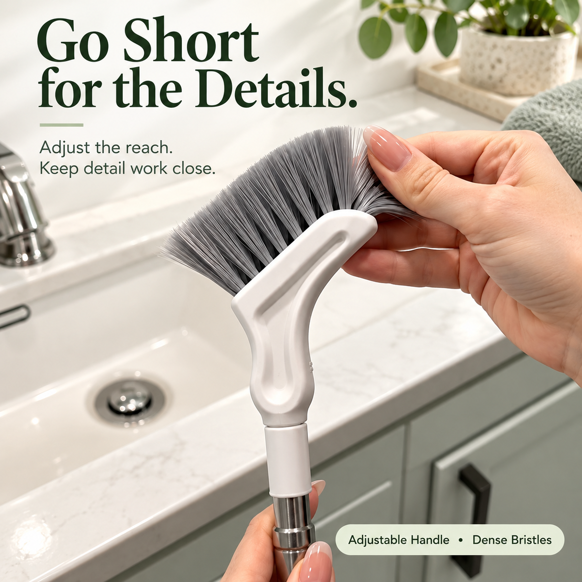 🧹 Extendable L-Shaped Cleaning Brush – Reach Corners with Less Bending