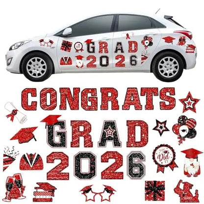 🎓2026 Grad Magnets – 30Pc Set for Celebration Decor🧲(Cars, Fridges & More)