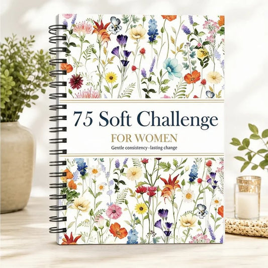 📗75 Soft Challenge Journal For Women | The Gentle Habit Tracker That Helps You Finish What You Start