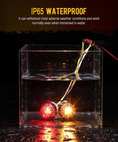 3/4 Inch LED Amber Watermelon Side Marker Light