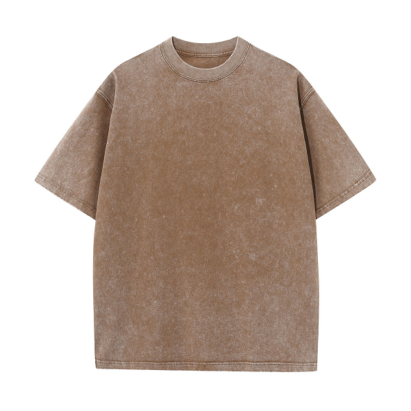 Vintage Acid Wash Heavyweight T-Shirt – 100% Cotton Oversized Tee for Men & Women