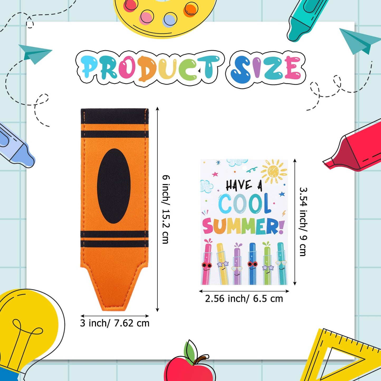 🎓🍦End of School Year Gifts: Reusable Ice Pop Sleeves| 12/24/36/48 Pack