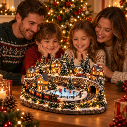 🚞Magical Christmas Train & Skating Rink – Bring Holiday Magic Home! ✨